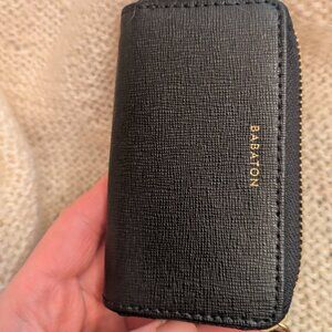 BABATON zip around leather coins wallet